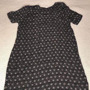 Star pattern shift dress